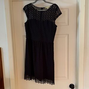Gianni Bini Black Lace Cap-Sleeve Dress